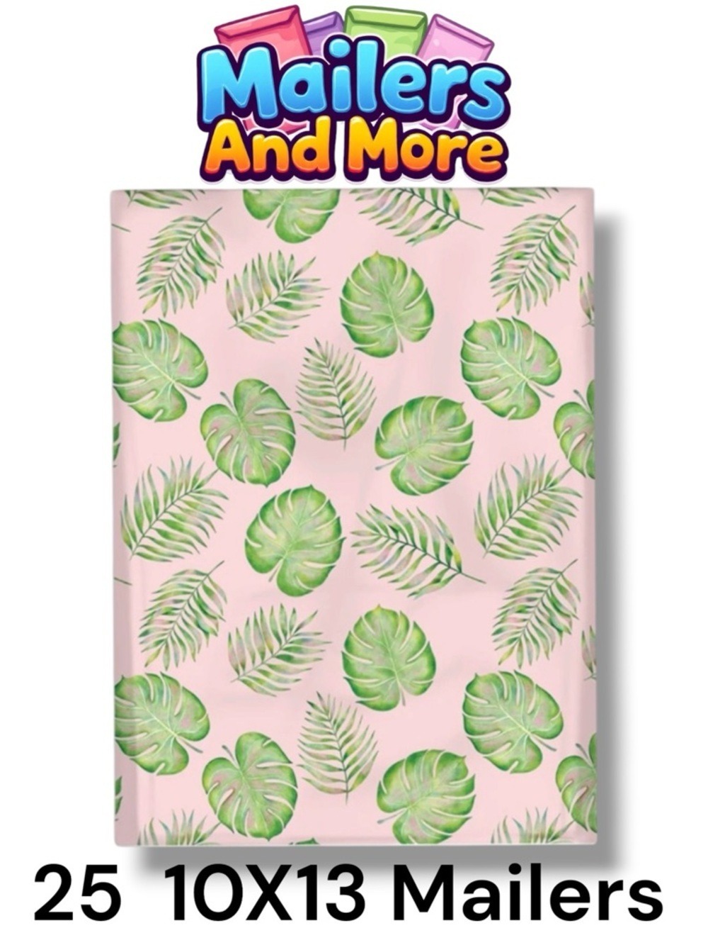 25 10X13 Poly Mailers Palm Leaves, Shipping Envelopes PRICE IS FIRM - Picture 1 of 16